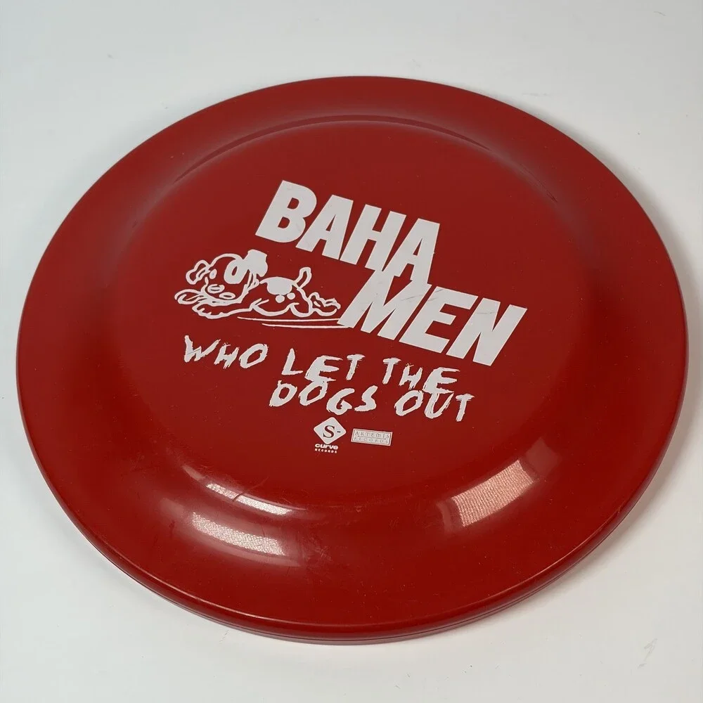 Baha Men Who Let The Dogs Out Promo Frisbee Red S-Curve Artemis Records
